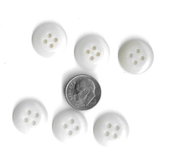 6 off white buttons