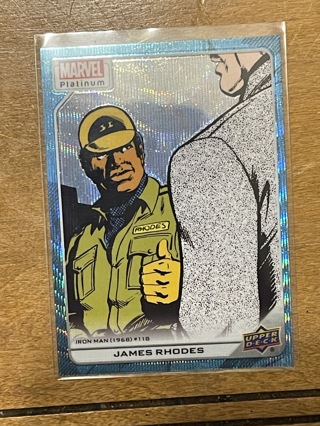 2022 Upper Deck - MARVEL Platinum - Blue Surge - JAMES RHODES #122