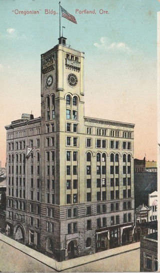 Vintage Used Postcard: d: Oregonian Building, Portland, OR