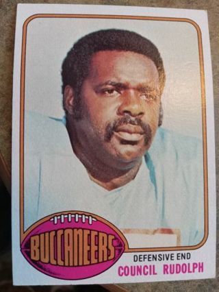 1976 TOPPS COUNCIL RUDOLPH TAMPA BAY BUCCANEERS FOOTBALL CARD# 338