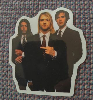 One new Nirvana LP sticker Kurt Cobain for water bottle Xbox PS4