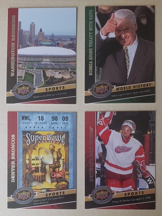 2009 Upper Deck 20th Anniversary Retrospective 4 different Cards