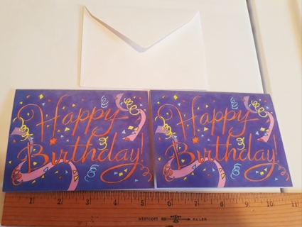 2 Birthday Cards with Envelopes