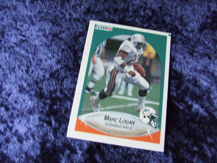 1990 Marc Logan Miami Dolphins Fleer Card #243