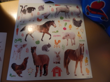 Colorful & Fun Assorted FARM ANIMALS stickers