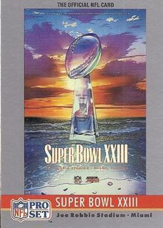 Tradingcard - 1990 Pro Set - Super Bowl Collectibles #23 - Super Bowl XXIII SBXXIII 