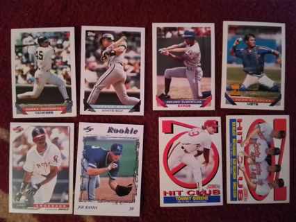 8 card baseball lot rookie