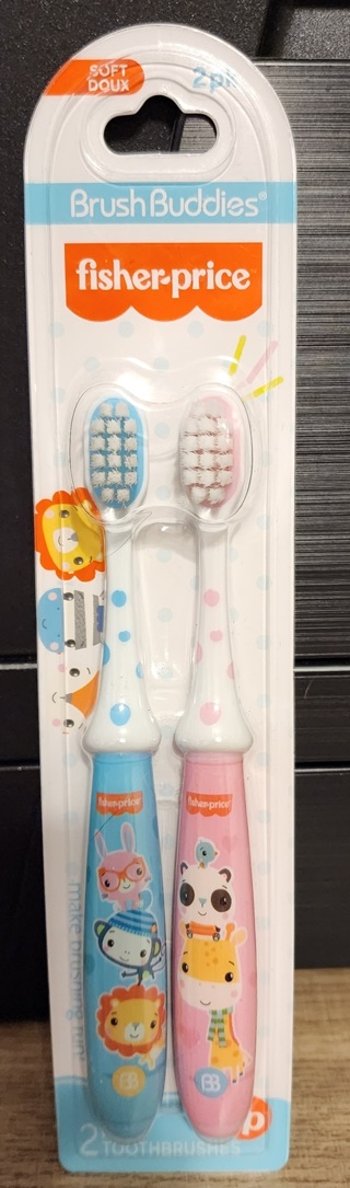 NEW - Fisher-Price - Brush Buddies Toothbrushes - Soft - 2 pack