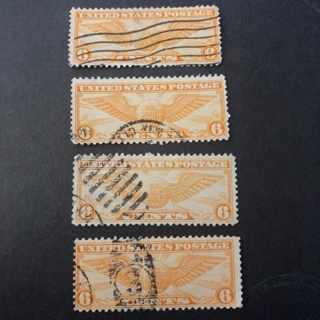 USA C19 stamps with fancy cancels 