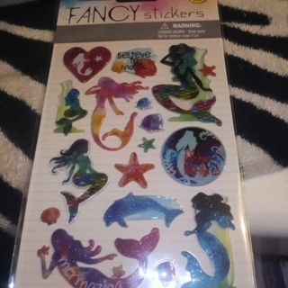 Fancy Raised Mermaid and More Sticker Sheet