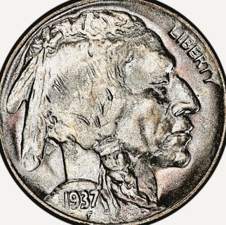 1937 D  Buffalo Indian Head Nickel, Litttle Wear, Circulated, Refundable. Insured, Ships FREE