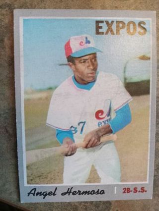 1970 T.C.G. ANGEL HERMOSA MONTREAL EXPOS BASEBALL CARD# 147