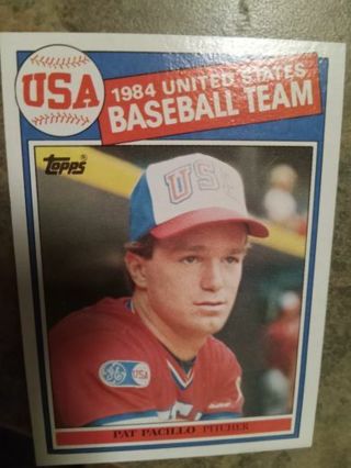 1984/1985 TOPPS 1984 USA BASEBALL TEAM PAT PACILLO BASEBALL CARD# 402