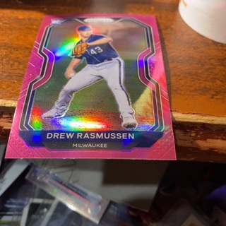 2021 panini prizm pink Drew Rasmussen rookie baseball card 