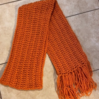 Hand Crochet Autumn Scarf . 
