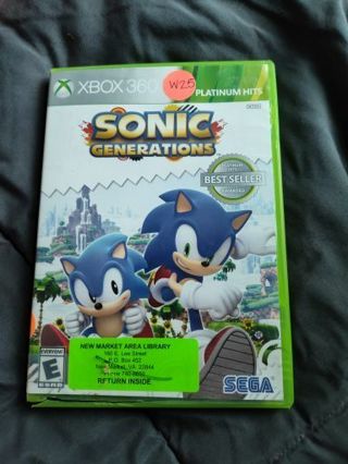 XBOX 360 Sonic Generations Game