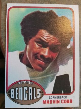 1976 TOPPS MARVIN COBB CINCINNATI BENGALS FOOTBALL CARD# 292