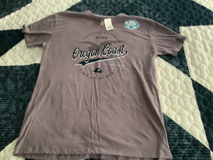 Coastal Getaway Oregon Coast Pacific Beach Like No Other Men’s XL Brand New Light Purple T-Shirt