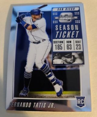 2019 Panini Contenders Optic Fernando Tatis Jr. RC Rookie Season Ticket