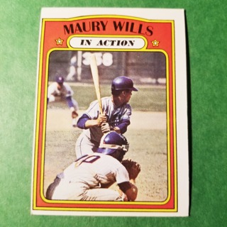 1972 - TOPPS BASEBALL CARD NO. 438 - MAURY WILLS IN ACTION