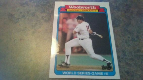 1988 TOPPS WOOLWORTH SEASON HIGHLIGHTS KENT HRBEK 1987 WORLD SERIES BASEBALL CARD# 30 OF 33