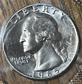 1965 P Washington Quarter Dollar From Special Mint Set BU