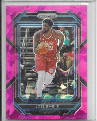 Joel Embiid 2022-23 Prizm Prizms Pink Cracked Ice 34