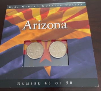 2008 Arizona U.S Minted Quarter Dollar 48 of 50  