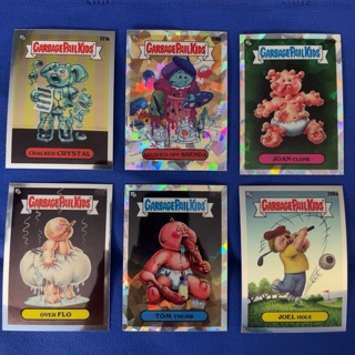 (6) lot Garbage Pail Kids chromes and Prizms