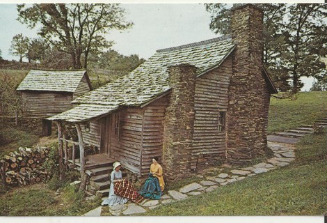 Vintage Unused Postcard: L: The Brinegar Cabin, NC