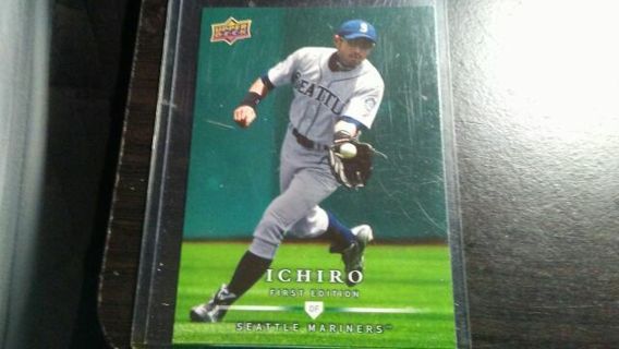 2008 UPPER DECK FIRST EDITION ICHIRO SEATTLE MARINERS BASEBALL CARD# 114