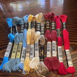 12 *Dmc 25 Embroidery floss (100% cotton)