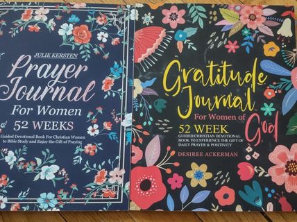 Two new books gratitude and prayer journal for women Christian prayer positivity
