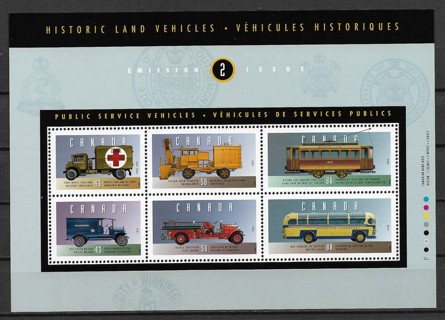 1994 Canada Sc1527 Historic Vehicles MNH S/S of 6