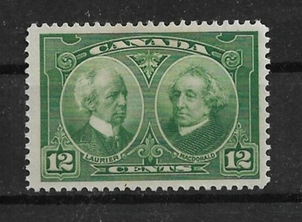 1927 Canada Sc147 12¢ Laurier & Macdonald MH