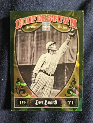 2013 Panini Cooperstown Green Crystal Shard Dave Bancroft