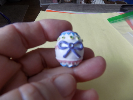 Easter egg # 2 button cover with purple bow