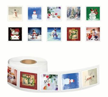 ➡️⛄(10) 1" SNOWMAN STICKERS!! CHRISTMAS HOLIDAY⛄