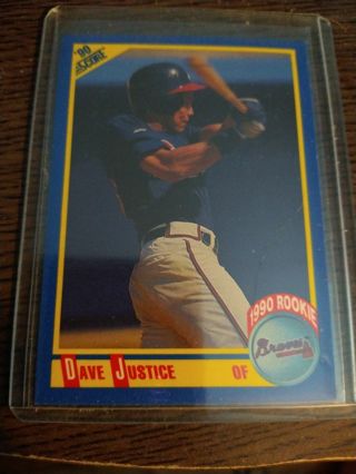 David Justice Rookie Card 90 Score