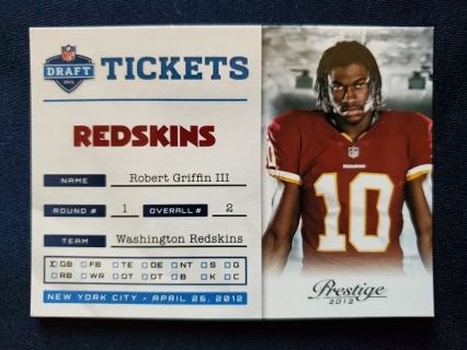 2012 Panini Prestige NFL Draft Tickets Robert Griffin III