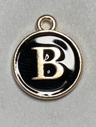 BLACK AND GOLD INITIAL LETTERS~#B3~FREE SHIPPING!