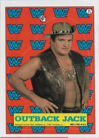 1987 Topps WWF Stickers #11 Outback Jack