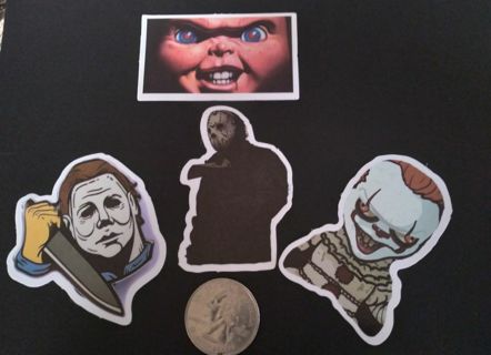 4 Variety Cartoon Horror stickers #4