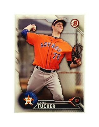 KYLE TUCKER ROOKIE 2016 BOWMAN DRAFT #BD-137, HOUSTON ASTROS STAR!