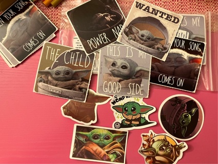 Baby Yoda Grogu memes packs(many stickers) 