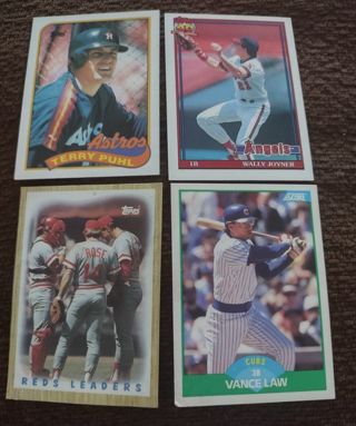 Tiered Baseball card Auction Wally Joyner Angels, Cubs, Astros,Reds