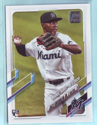 2021 Topps Update Jazz Chisholm Jr. ROOKIR Baseball Card # US114 Marlins