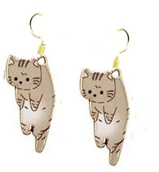 GP EANAMEL BROWN CAT EARRINGS #4 (PLEASE READ DESCRIPTION)