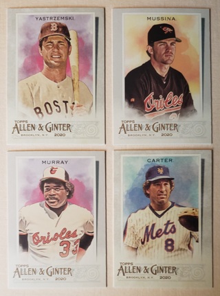 2020 Topps Allen & Ginter 4 different Cards - Hall of Famers