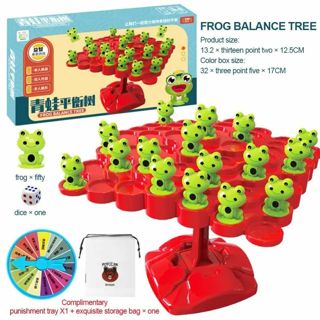 Montessori Math Toy Balancing Board Puzzle For Kids Frog Balance Parent-child